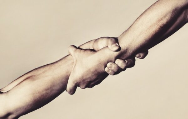 Stylized photo of handshake